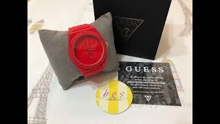 UNBOXING GUESS U0979L3 ICONIC RED SPORT WATCH