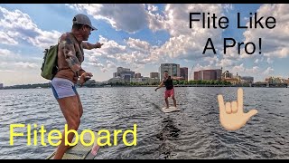 Fliteboard Mike’s 2nd session and Flites like a Pro.