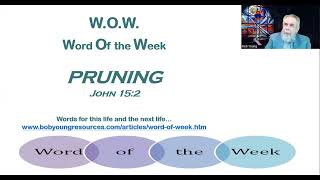 W.O.W.--Word of the Week: Pruning