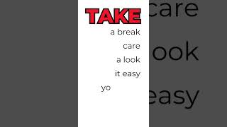 Common Phrases with "Take" | Essential English Expressions