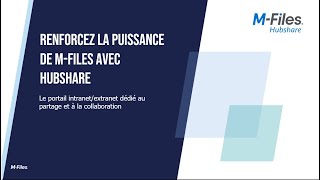 Renforcez la puissance de M-Files avec Hubshare : le portail intra-extranet de partage&collaboration