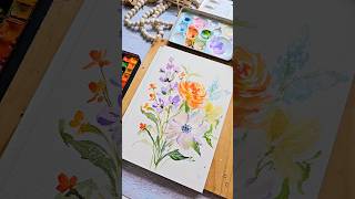 Watercolor Florals Using Princeton Strokes Brush #watercolorart