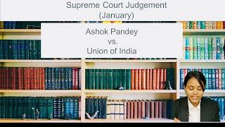 Ashok Pandey vs. Union of India