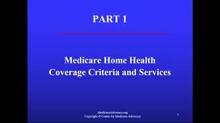 Overview of Medicare Home Health Coverage