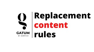 GATUM | Replacement content rules | Spanish subtitles