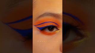 Blue & Orange Eye Makeup Tutorial | Maria