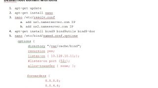 Debian hots domain with bind setup