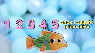 12345 Once I Caught a Fish Alive | Nursery Rhyme Singalong with Actions