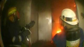 Compartment Fire Behaviour Training in a real structure