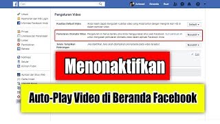 Cara Menonaktifkan Auto Play Video di Beranda Facebook