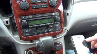 GTA Car Kits - Toyota Highlander 2001-2007 install of iPhone, iPod, iPad and AUX adapter