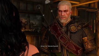 The Witcher 3: Yennefer and Geralt have a chat after defeating the djinn