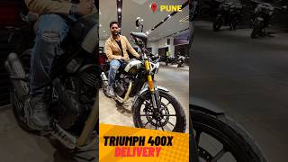 Taking delivery of Triumph Scrambler 400x in Pune. #scrambler400x #triumph #bike #bikedelivery