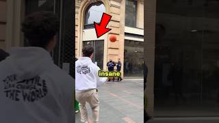 Crazy officer plays basketball 🏀