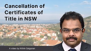 Cancellation of Certificates of Title by NSW Government