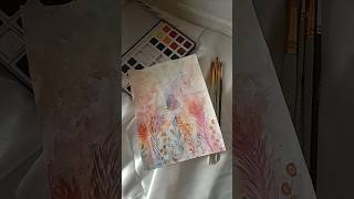 Watercolour Pastel Painting🦋🌷🌸 | #youtubeshorts #youtubeshort #watercolorpainting #painting