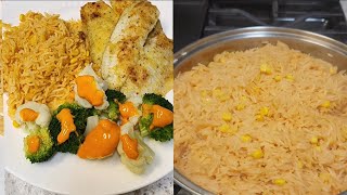 Sopa de arroz y filetes de Tilapia recetas paso a paso