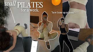 TRYING WALL PILATES FOR 7 DAYS 🎀 | how to tone up at home | BetterMe Wall Pilates Review