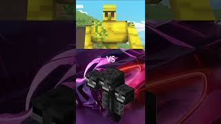 Golden Golem VS All Dangerous Mobs In Minecraft #minecraftmob #herobrine #minecraft #gaming