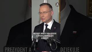 PREZYDENT ANDRZEJ DUDA DZIĘKUJE ZA WYSOKĄ FREKWENCJĘ W WYBORACH ! #wybory #pis #po #trzeciadroga