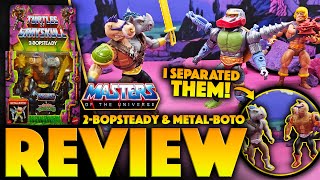 Motu Origins Turtles of Grayskull 2-Bopsteady & Metal-Boto REVIEW! Build-A-Figure FINALLY COMPLETED!