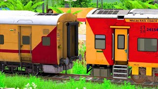 ICF UTKRISHT COUPLING LHB DOUBLE DECKER | BUMPY RAILROAD | RAILWORKS | INDIAN TRAIN SIMULATOR 2024