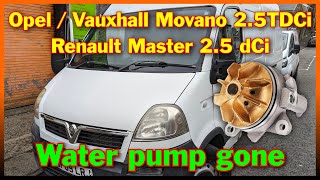 Opel Movano / Renault Master 2.5 diesel - water pump replacement