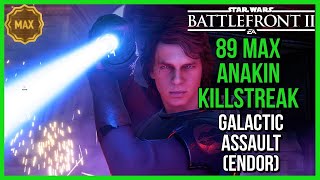 MAX Anakin Skywalker 89 Killstreak Targeting Lobby Star Wars Battlefront 2 (Endor)