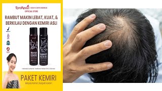 Shampo untuk mengatasi rambut rontok dan kebotakan dengan bahan utama kemiri