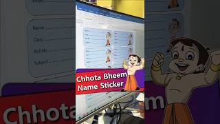 😎Name Sticker in Ms- Word | Chhota Bheem name Sticker #shorts #sticker #ytshorts