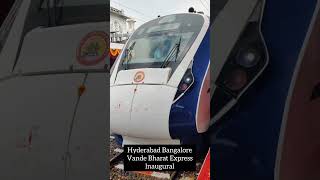 Hyderabad Bangalore Vande Bharat Express Inaugural Journey #vandebharatexpress #vandebharat #train18