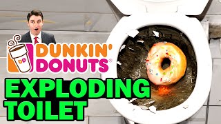 Dunkin Donuts toilet explodes while in use