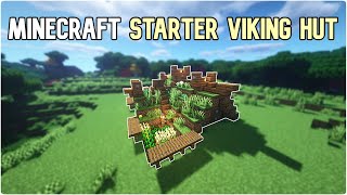 Minecraft - How to build a Cozy Starter Viking Hut