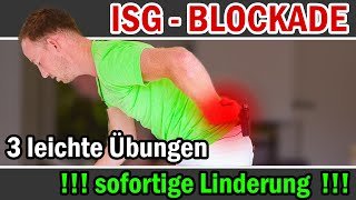 ISG Blockade, wer kennt das nicht? Mit 3 Übungen bist Du schmerzfrei!