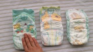 Сравнение Pampers Active baby,Pampers Premium care и Huggies classic