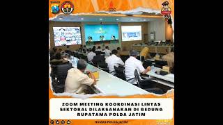 Karo Ops Polda Jatim dan Pejabat Utama hadiri Zoom Meeting Koordinasi Lintas Sektoral