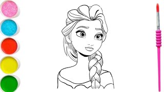 Cute Elsa frozen drawing | princess Elsa 👸frozen drawing | colorful drawing