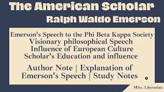 The American Scholar by Ralph Waldo Emerson Summary |Themes #theamericanscholar #ralphwaldoemerson