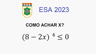 ESA 2023 - Questão de inequação