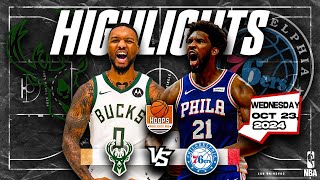 Milwaukee Bucks vs Philadelphia 76ers 3rd QRT Highlights | October 23, 2024 |