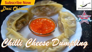 Chilli Cheese #Momos Recipe with Momos #RedChutney Recipe  - Soft & Tender