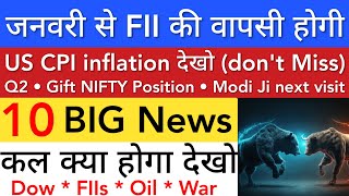 FII की वापसी हो सकता 🔥 SHARE MARKET LATEST NEWS TODAY • TOMORROW ANALYSIS • STOCK MARKET INDIA