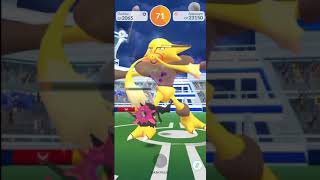 Solo raid of Alakazam in pokemon Go | How to defeat alakazam in solo raid pokemon go| #short