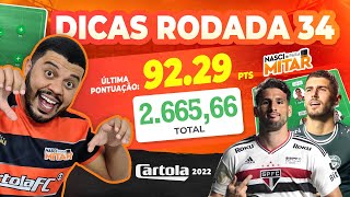 DICAS RODADA 34 I TIME PARA MITAR I CARTOLA 2022