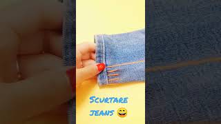 Scurtare jeans fără mașină de cusut! #shorts