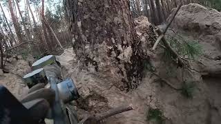 Heavy Gun fight between Russian and Ukrainian soldiers