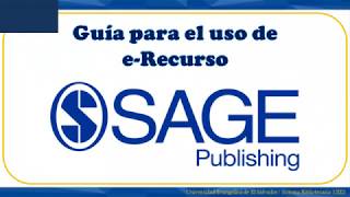 Sage Publishing - UEES