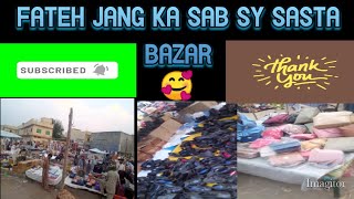 Fateh jang ka sab sy sasta bazar jumirat bazar😱#bazar #sasta #cheap