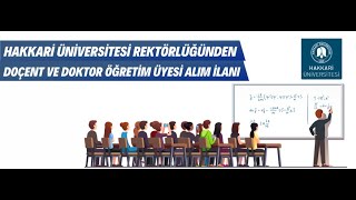 Hakkari Üniversitesi  Öğretim Üyesi Alacak