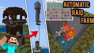 How to  Automatic Raid Farm in Minecraft PE | I Made Automatic Raid in Minecraft Servival #mcpe